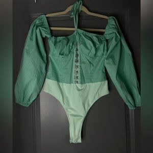 Pretty little thing teal bodysuit